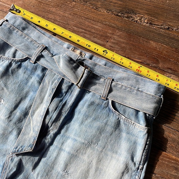 Polo Ralph Lauren destroyed blue jean skirt EUC Size 31 - Picture 8 of 9